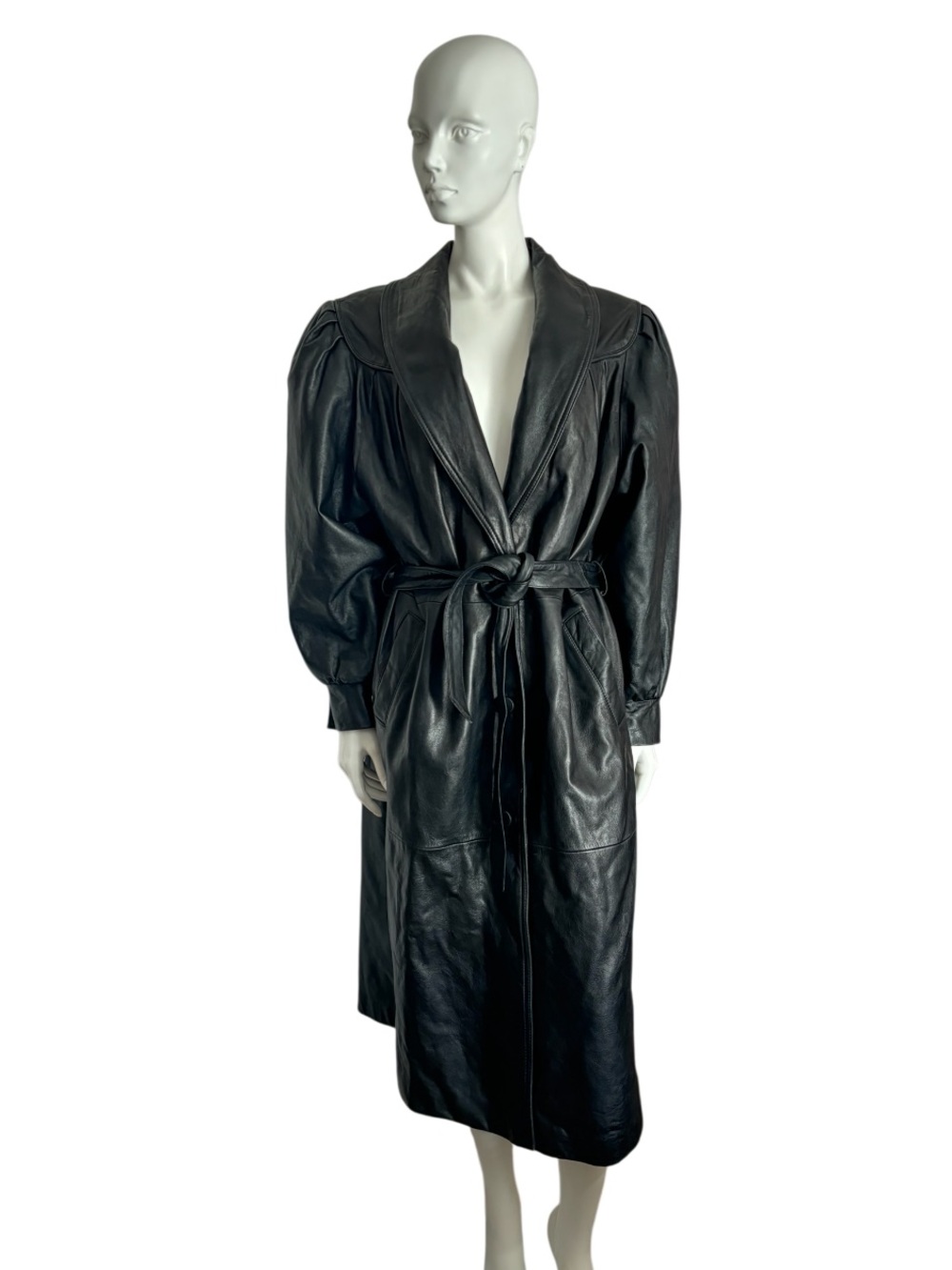 Vintage The Olde Hide House Leather Trench Coat